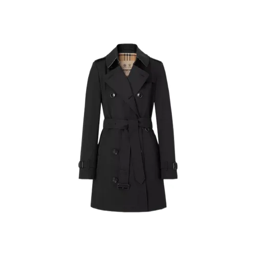 Burberry HERITAGE Series FW22 Cropped Trench Coat Women's Black Burberry HERITAGE Series FW22 Укороченный тренчкот женский черный