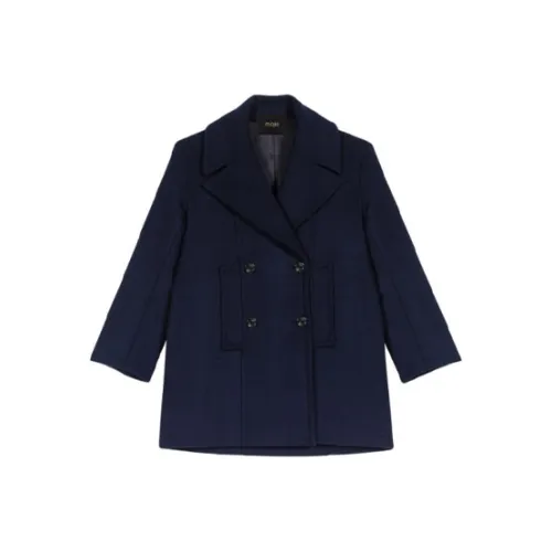 Maje Темно-синий женский пальто