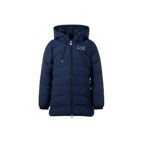 EMPORIO ARMANI Морской синий Женские объемные куртки (пуфы)