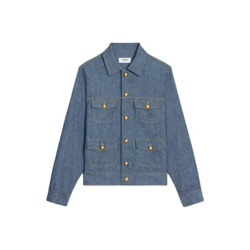 CELINE SS23 Denim Jacket Women's Blue CELINE SS23 Деним Куртка Женская Синяя