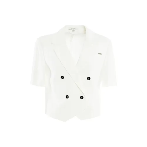 BESIONIA SS24 Бизнес Костюм Куртка Женская Белая