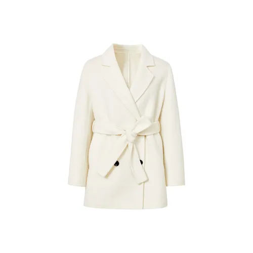 Hopeshow Пальто Женское Натуральный Белый