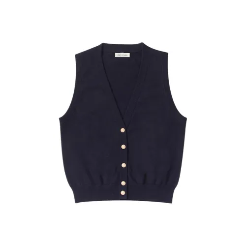 MUNA TEAM Loose Fit Жилет Женские Темно-синий