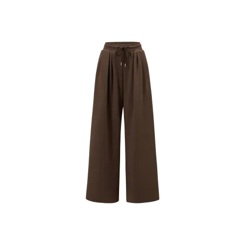 Wen Shan Повседневные брюки Женские Коричневый