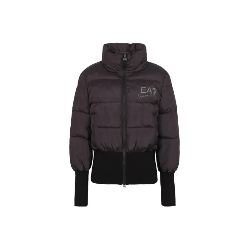 EMPORIO ARMANI EA7 Хлопковый пуховик женский черный