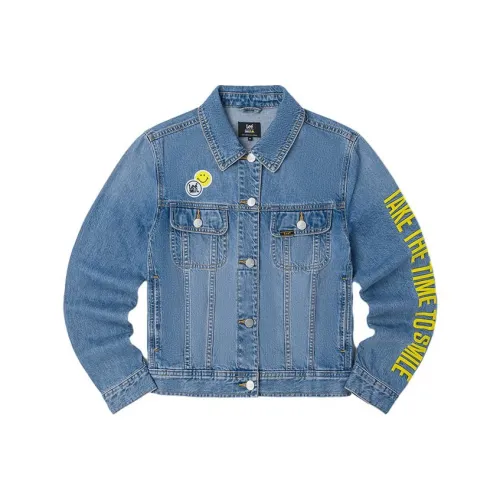 Lee x Smiley Деним Куртка Женская Светло-Синяя