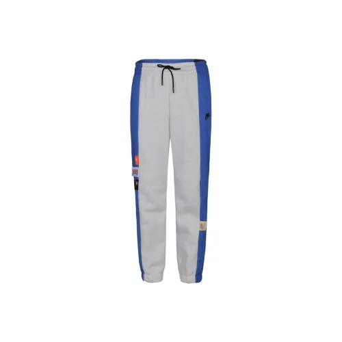 Nike Вязаные тренировочные штаны женские серо-синие