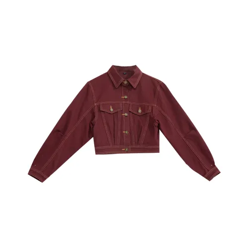 Wen Shan Denim Куртка Женская Красная