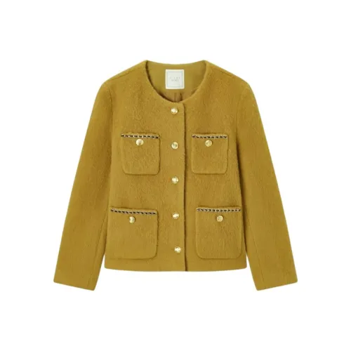 EICHITOO Пальто Женское Среднего Зеленого цвета