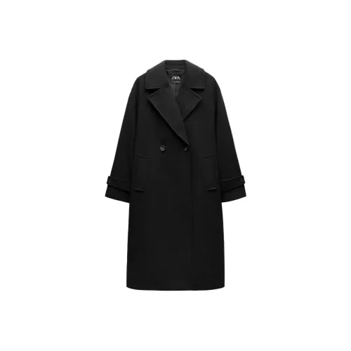 ZARA Черное Женское Пальто