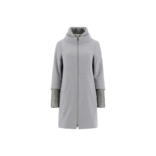 HERNO Хлопковый пуховик женский светло-серый