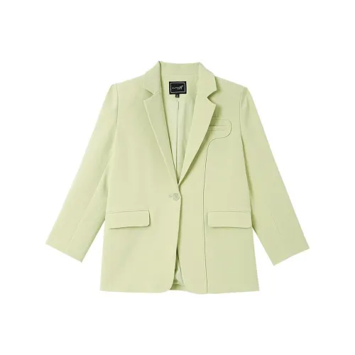 OUNIXUE Бизнес-костюм женский горчично-желтый