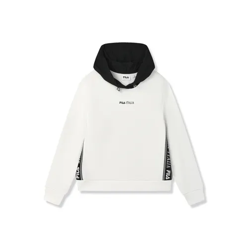 FILA Трикотажная ткань С капюшоном Топ Женский Белый