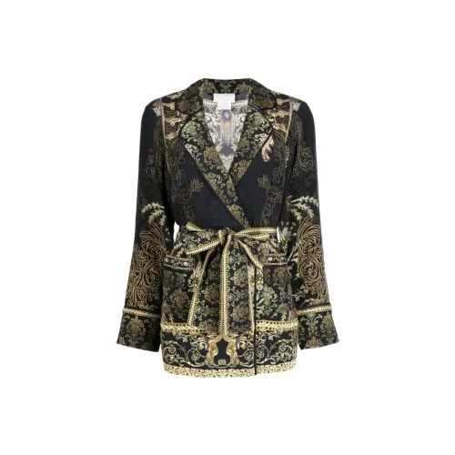 CAMILLA Бизнес-костюм пальто женское черное золото