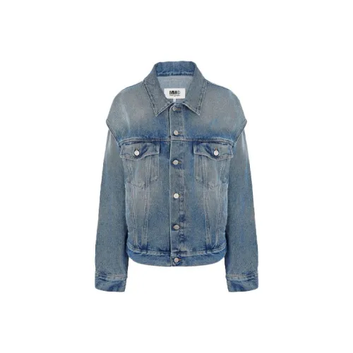 MM6 Maison Margiela Синие Женские Джинсовые Куртки