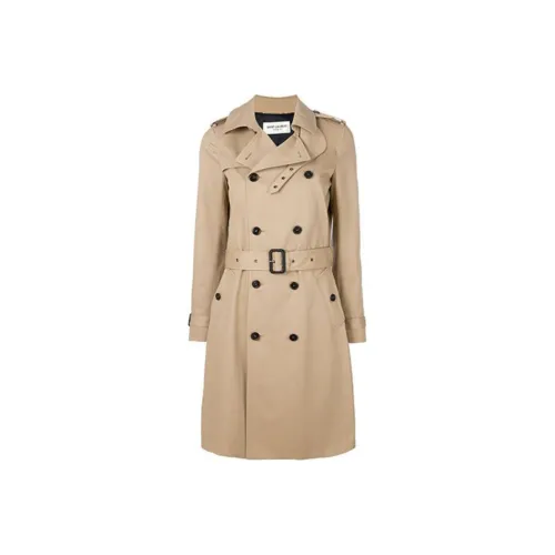 SAINT LAURENT FW21 Тренчкот Женский Коричневый