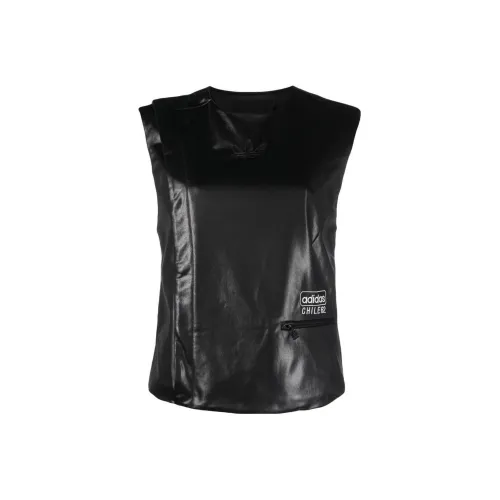 adidas originals ESSENTIALS+ CROPPED TEE Черный Женские Жилеты