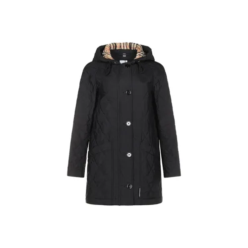 Burberry Хлопковый пуховик женский черный