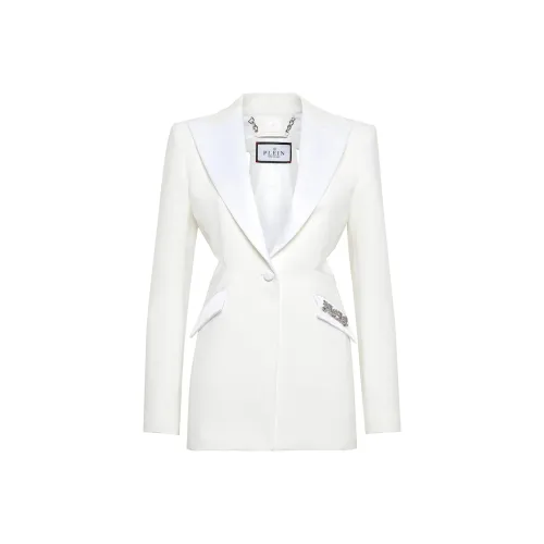 PHILIPP PLEIN SS24 Бизнес Костюм Пальто Женское Белое