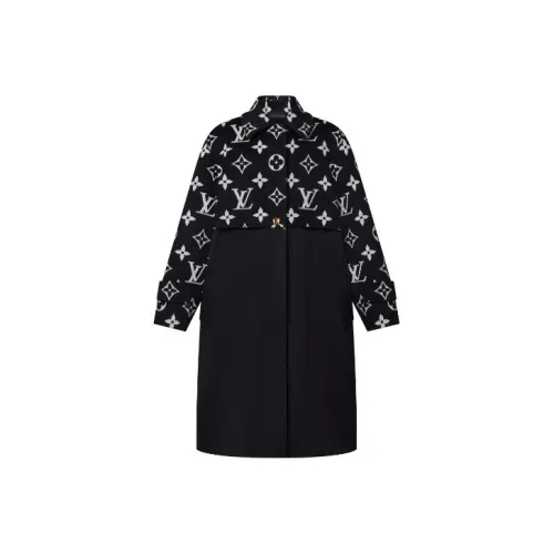 LOUIS VUITTON OVERSIZED Монограмма Accent Пальто Женское Черное