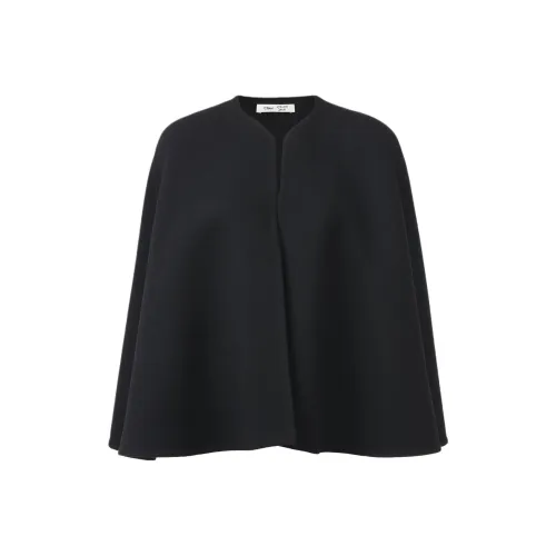 Chloe Открыто Передняя часть Короткий Плащ Плащ Женские Черный