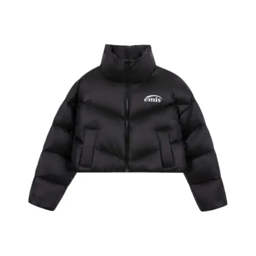 Emis Осенний Зимний Пуховик Женский Черный