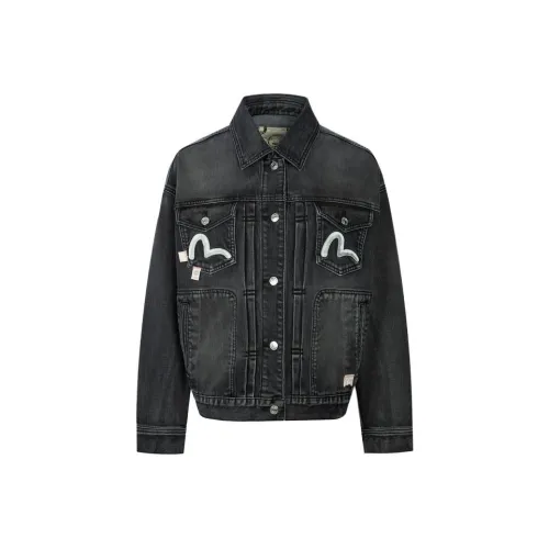 EVISU Черный Женские Джинсовые Куртки