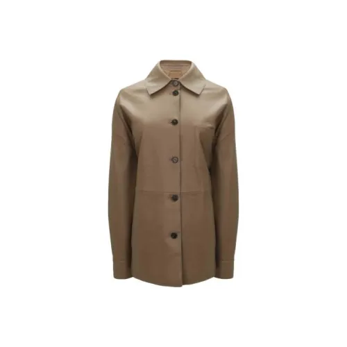 WEEKEND MaxMara Кофе Женские Кожаные Куртки