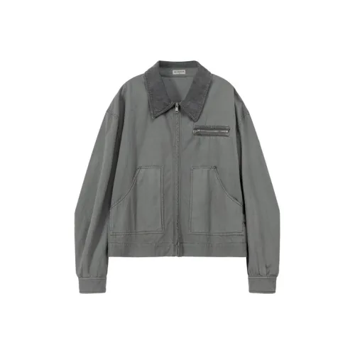 NO ONE ELSE Серый Унисекс Короткое пальто