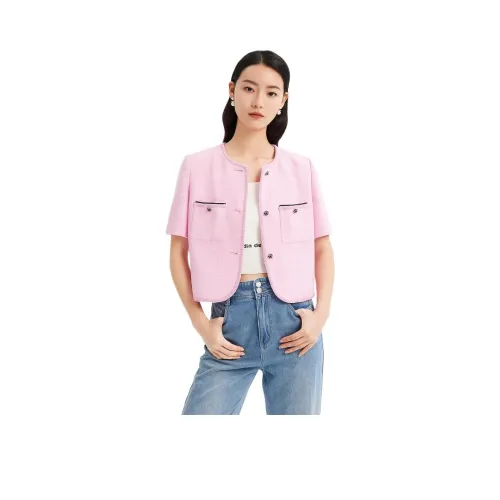 Hopeshow Cropped Coat Women's Ballet Pink 140 Хопешоу Укороченное Пальто Женское Балет Розовый 140