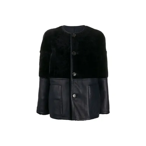 MARNI Черные Женские Кожаные Куртки