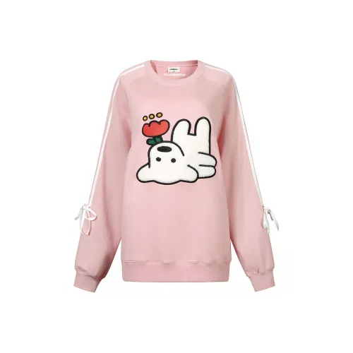 Guuka x Matsui Свитшот Женские Креветка Розовый