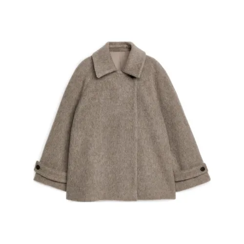 ARKET Темно-бежевое женское пальто