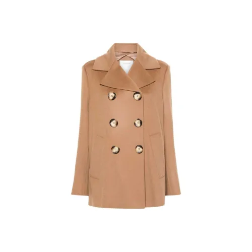 SportMa Пальто Женское Коньячного Коричневого Цвета