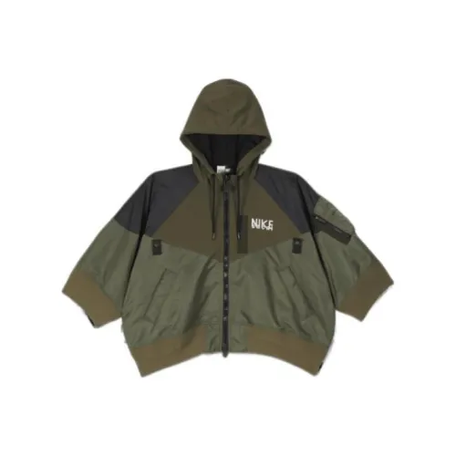 Nike x Sacai Армейский зеленый Женские короткие пальто