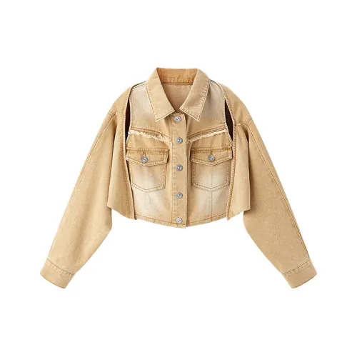 LEDIN Светло-желтый Женские Джинсовые Куртки