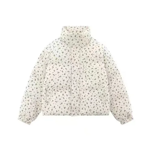 IDLE SOUL Хлопковый пуховик женский абрикосовый