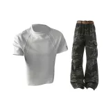 Белый + Многоцветный Брюки