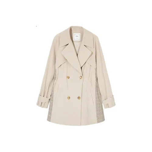 Pit Тренчкот Женский Средний Экрю