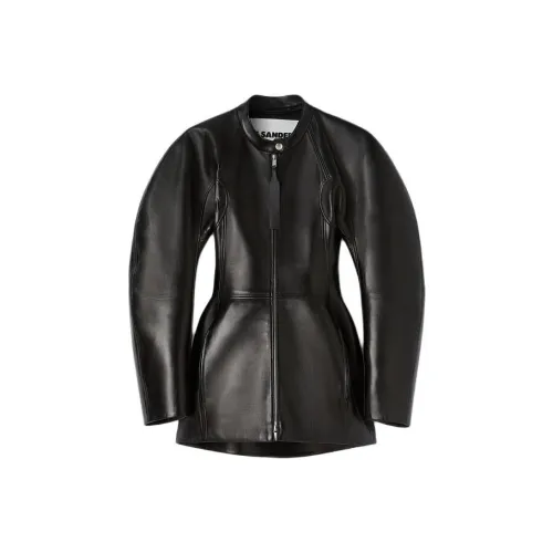 JIL SANDER Черные Женские Кожаные Куртки