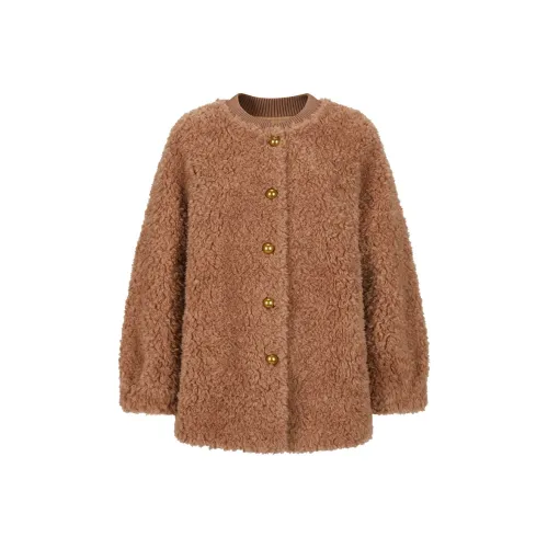 JZ. ANNAKRO Пальто Женское Кофейного цвета