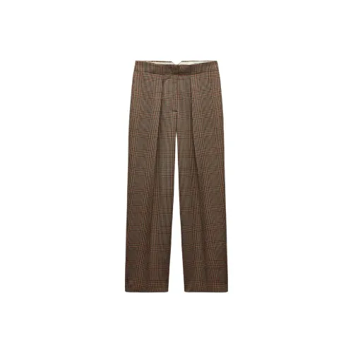 ZARA ZW Series Светло-коричневые Женские Повседневные Брюки