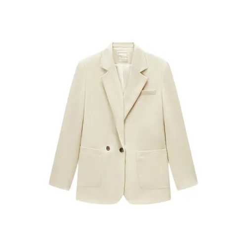 EICHITOO Бизнес-костюм Женский Бежевый Абрикос с отделкой