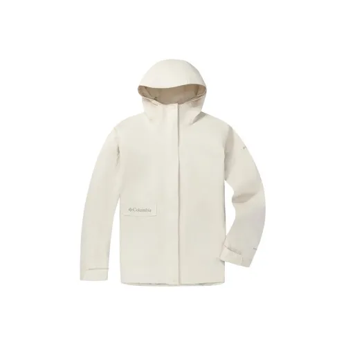 Columbia совместный бренд Водонепроницаемый Ветрозащитный Легкий Дождевик Женские Сливочный