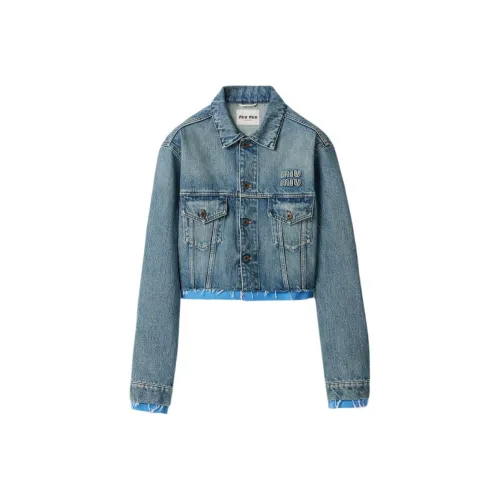MIU MIU Denim Куртка Женская Sapphire Blue