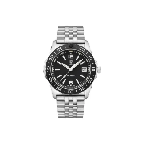 LUMINOX Ripple Collection Кварцевый механизм Унисекс Часы 39 мм Черный циферблат Корпус из нержавеющей стали Ремешок из нержавеющей стали