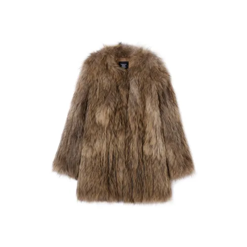 Ouyang Мех Женские Шкура енотовидной собаки Естественный