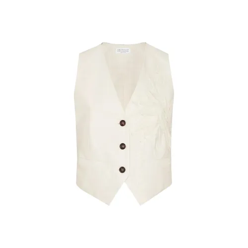 BRUNELLO CUCINELLI SS25 Жилет Женские Экрю