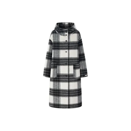 JUCY JUDY Пальто Женское Черное Белое Клетка
