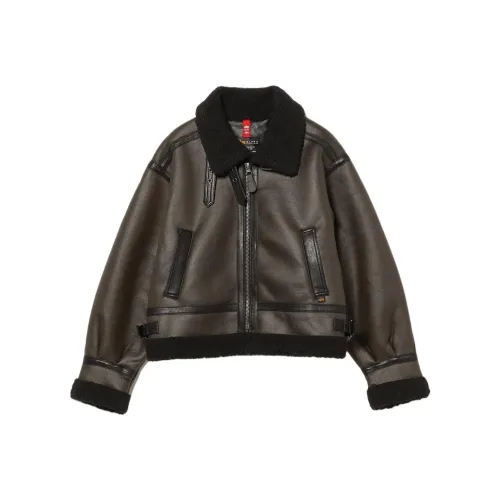 BEAMS FW24 Alpha Industries INC B 3 Кожа Куртка Женские